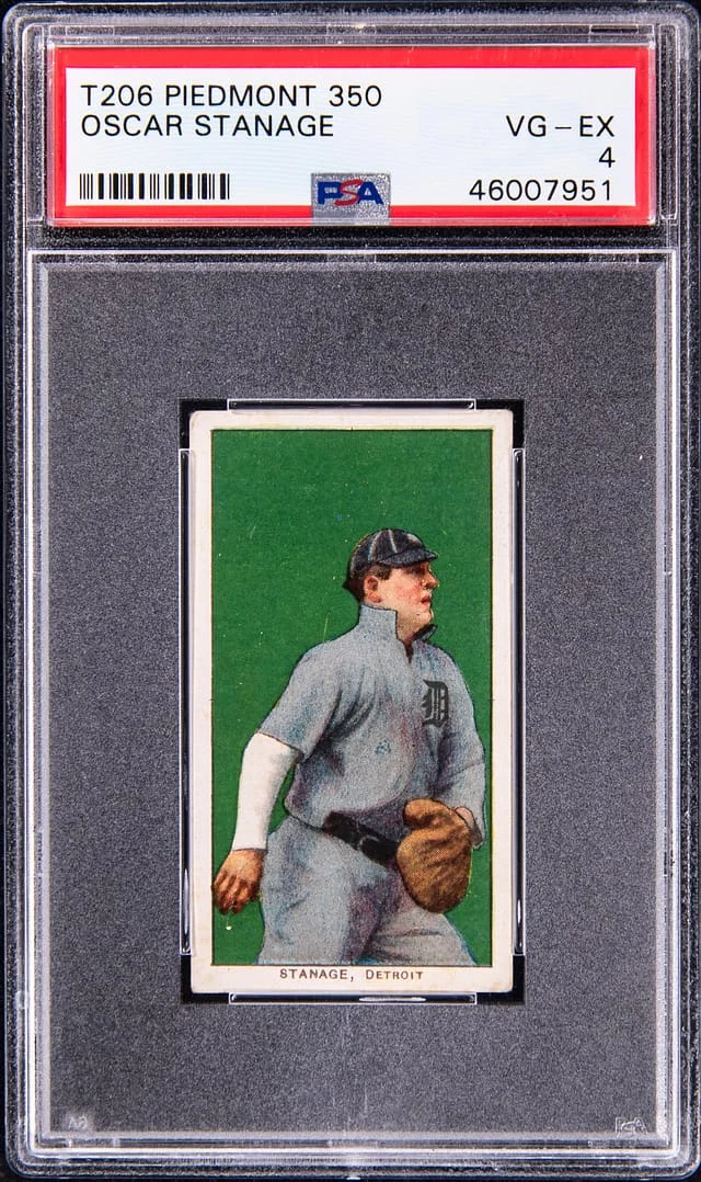 1909-11 T206 Oscar Stanage - Piedmont 350 White Border #no-number card image