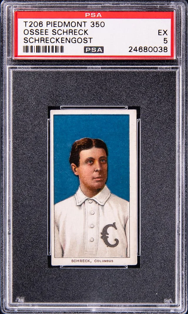 1909-11 T206 Ossee Schreck (Schreckengost) - Piedmont 350 White Border #no-number card image