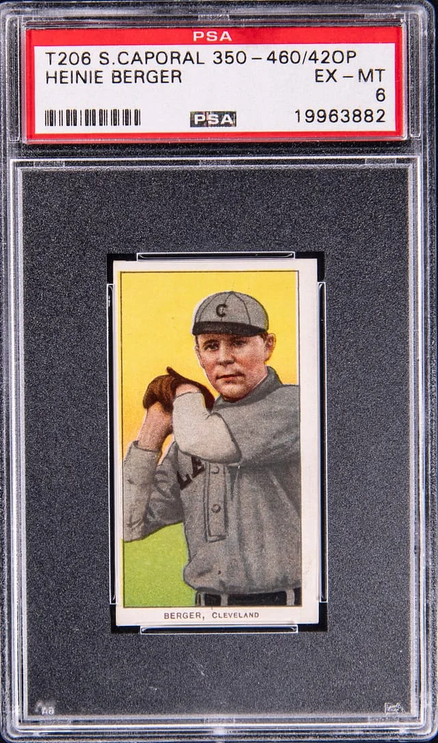 1909-11 T206 Overprint White Border Heinie Berger - Sweet Caporal #350-460/42 card image