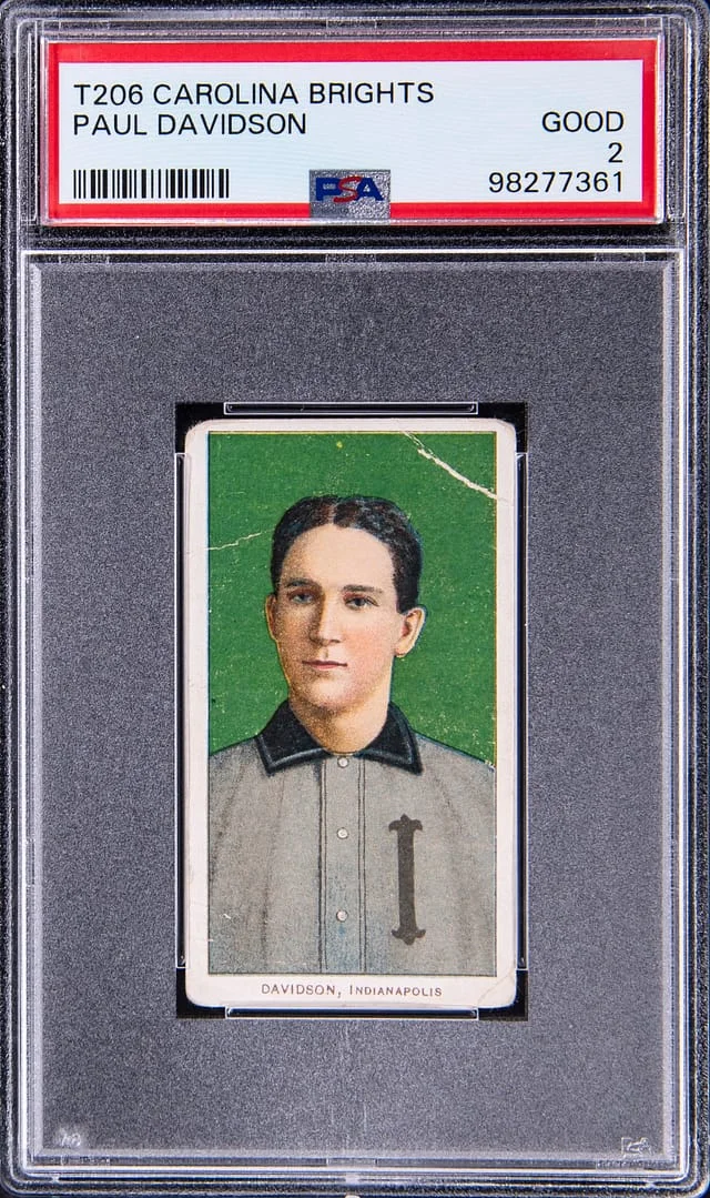 1909-11 T206 Paul Davidson - Scarce Carolina Brights Back White Border #no-number card image