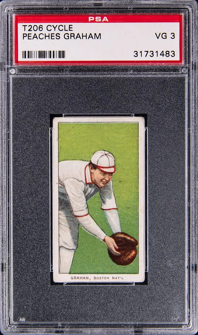 1909-11 T206 Peaches Graham - Cycle/350 White Border #no-number card image