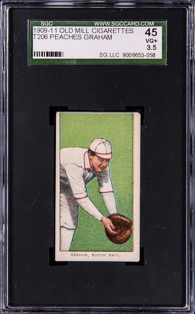 1909-11 T206 Peaches Graham White Border #no-number card image