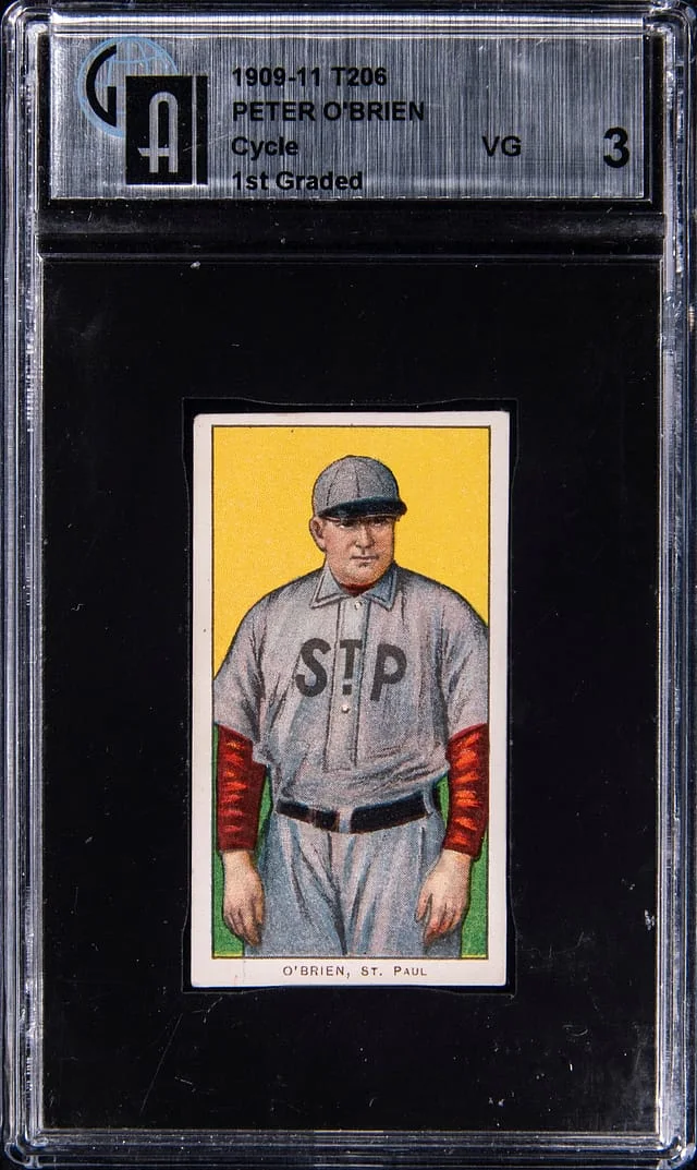 1909-11 T206 Peter O'Brien - Cycle/350 White Border #no-number card image