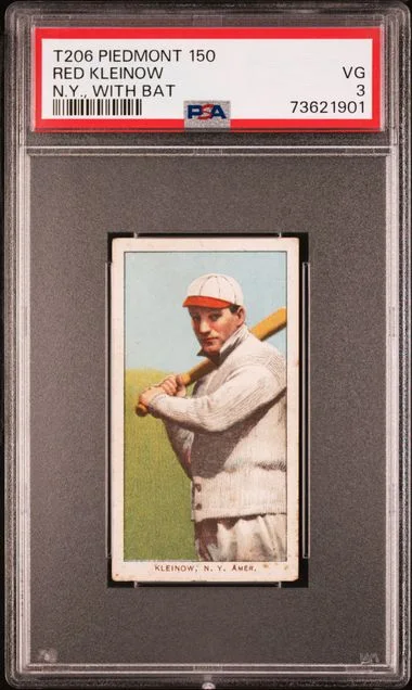 1909-11 T206 Piedmont White Border Red Kleinow, N.Y. #no-number card image