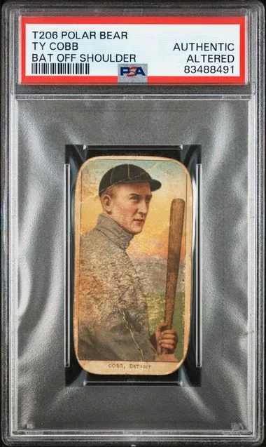 1909-11 T206 Polar Bear Bat Off Shoulder Ty Cobb #no-number card image