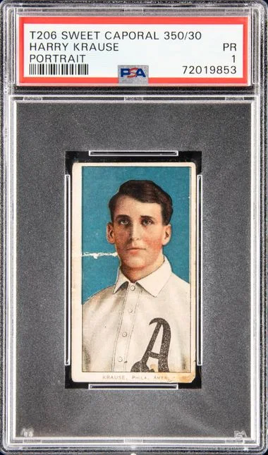 1909-11 T206 Portrait Harry Krause Sweet Caporal #350/30 card image