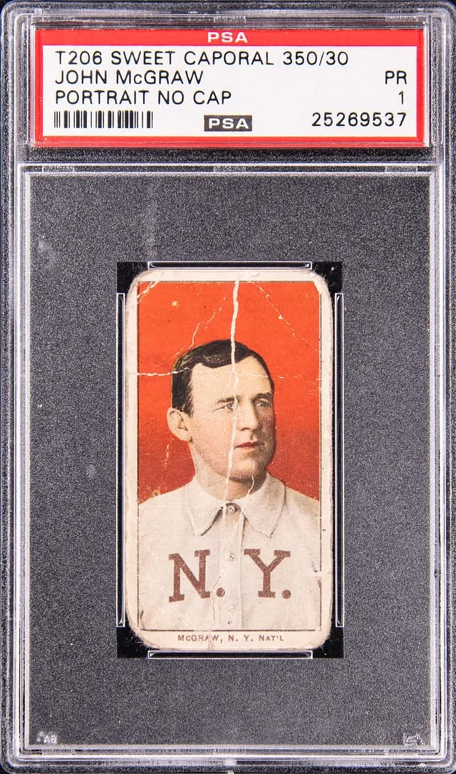 1909-11 T206 Portrait No Cap John McGraw Sweet Caporal #350/30 card image
