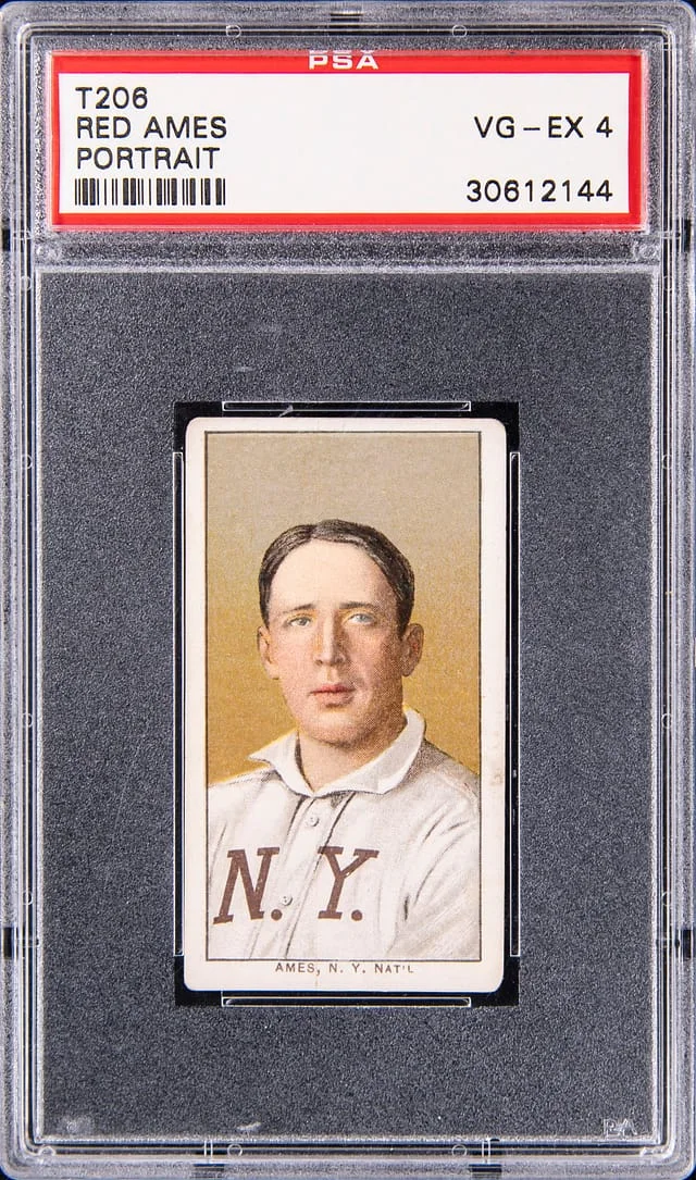 1909-11 T206 Red Ames, Portrait - Sovereign White Border #no-number card image