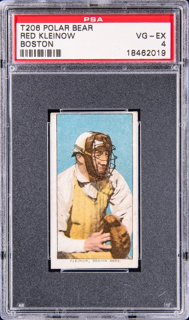 1909-11 T206 Red Kleinow, Boston - Polar Bear White Border #no-number card image