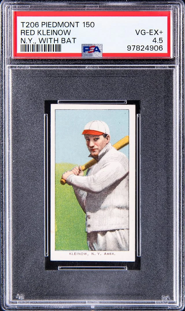 1909-11 T206 Red Kleinow, New York White Border #no-number card image