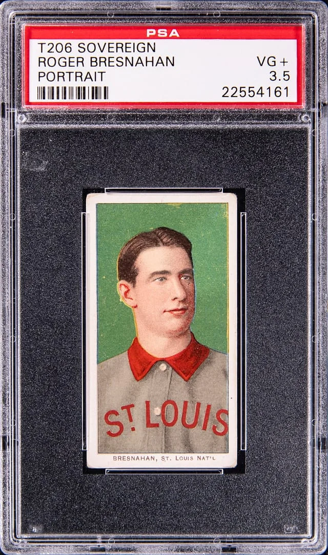 1909-11 T206 Roger Bresnahan, Portrait - Sovereign White Border #no-number card image