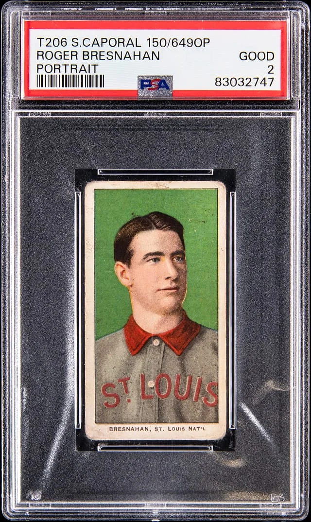 1909-11 T206 Roger Bresnahan, Portrait - Sweet Caporal 250/649OP White Border #no-number card image