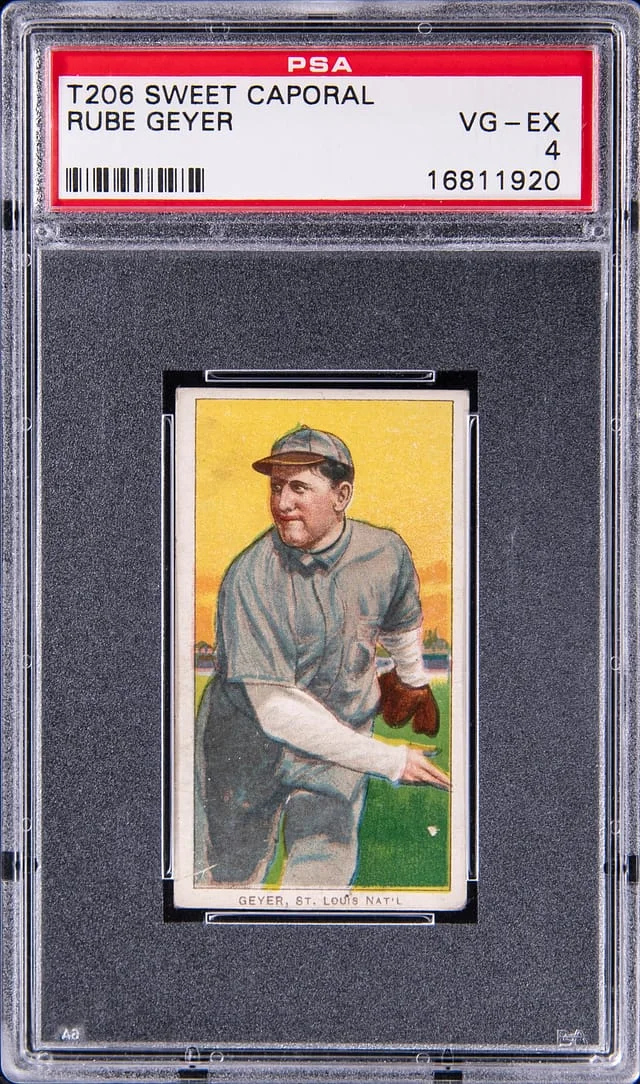 1909-11 T206 Rube Geyer Sweet Caporal #NNO card image