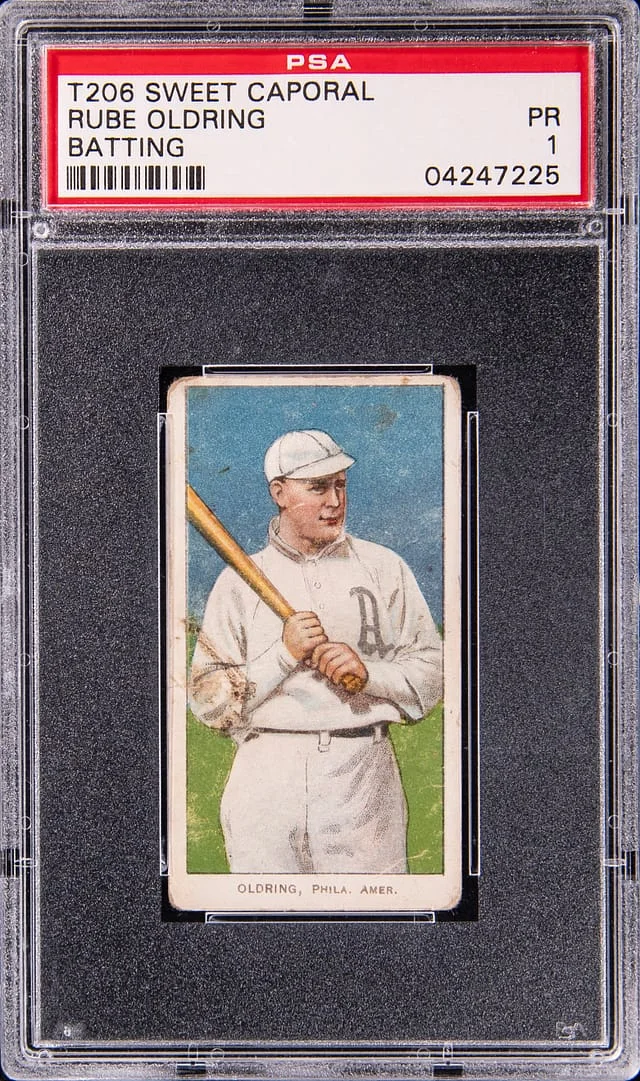 1909-11 T206 Rube Oldring (Batting) Sweet Caporal #NNO card image