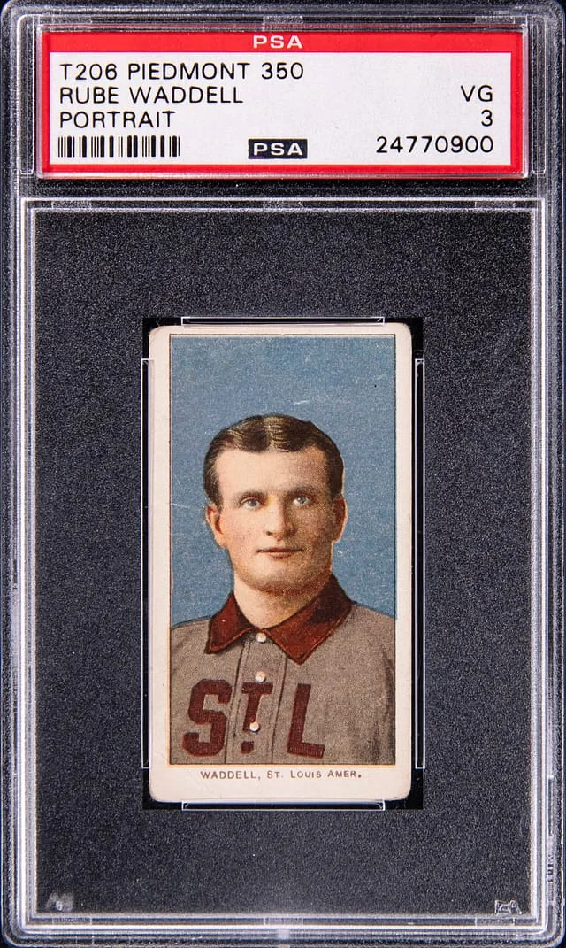 1909-11 T206 Rube Waddell, Portrait - Piedmont/350 White Border #no-number card image