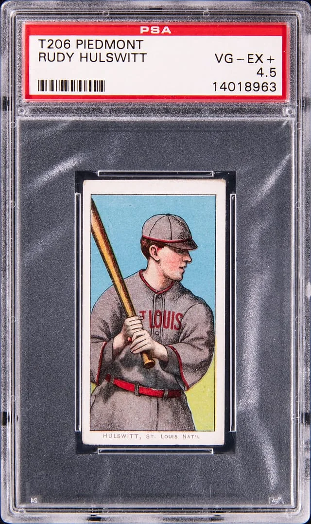 1909-11 T206 Rudy Hulswitt - Piedmont White Border #no-number card image