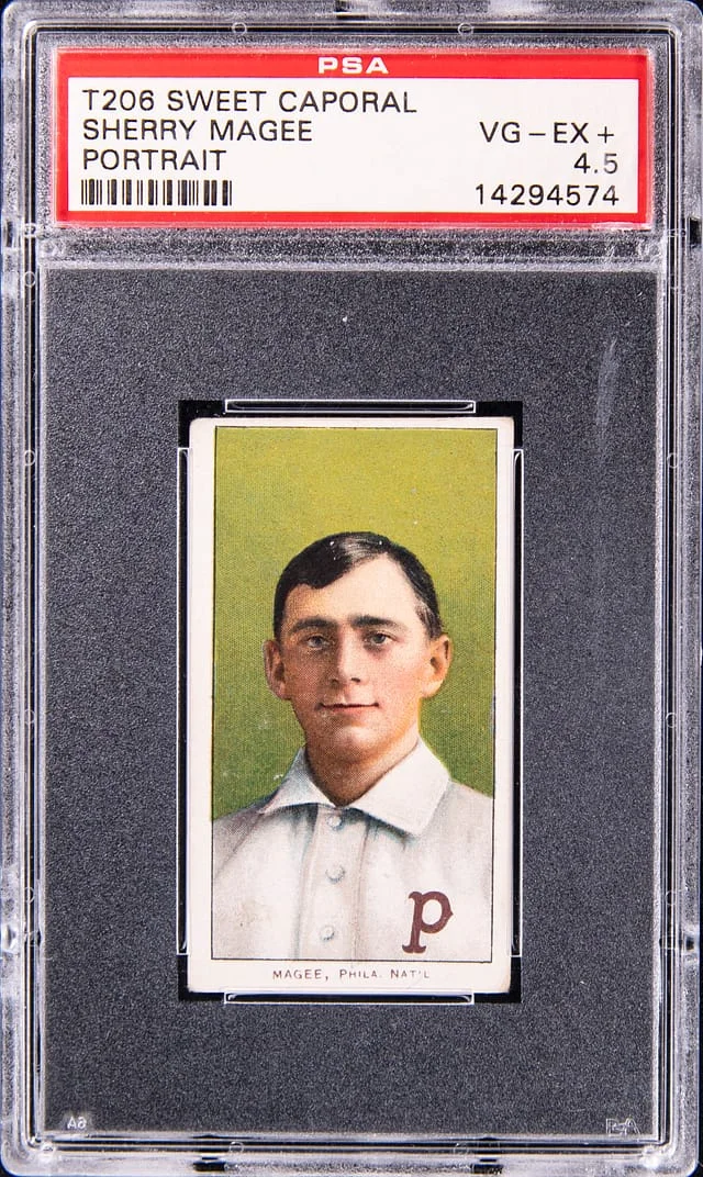 1909-11 T206 Sherry Magee, Portrait - Sweet Caporal White Border #no-number card image