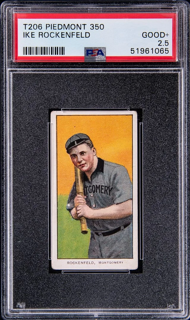 1909-11 T206 Southern League Ike Rockenfeld Piedmont 350/25 White Border #no-number card image