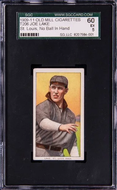 1909-11 T206 St. Louis, No Ball In Hand Joe Lake #no-number card image