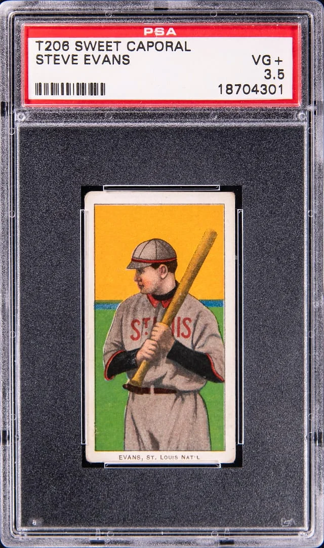 1909-11 T206 Steve Evans - Sweet Caporal White Border #no-number card image