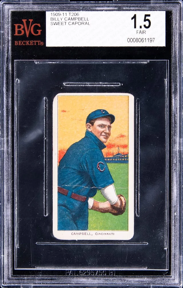 1909-11 T206 Sweet Caporal Billy Campbell #no-number card image