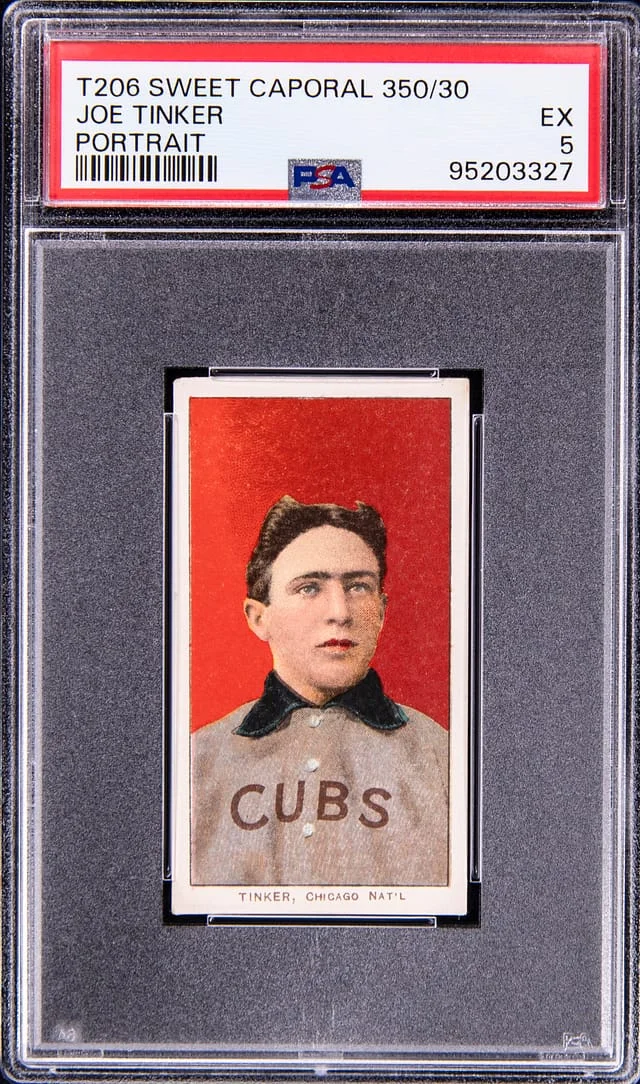 1909-11 T206 Sweet Caporal White Border Joe Tinker #no-number card image