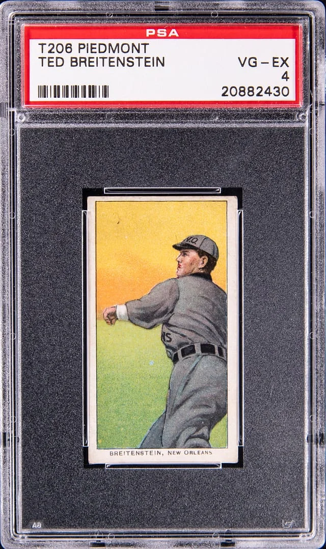 1909-11 T206 Ted Breitenstein - Piedmont White Border #no-number card image