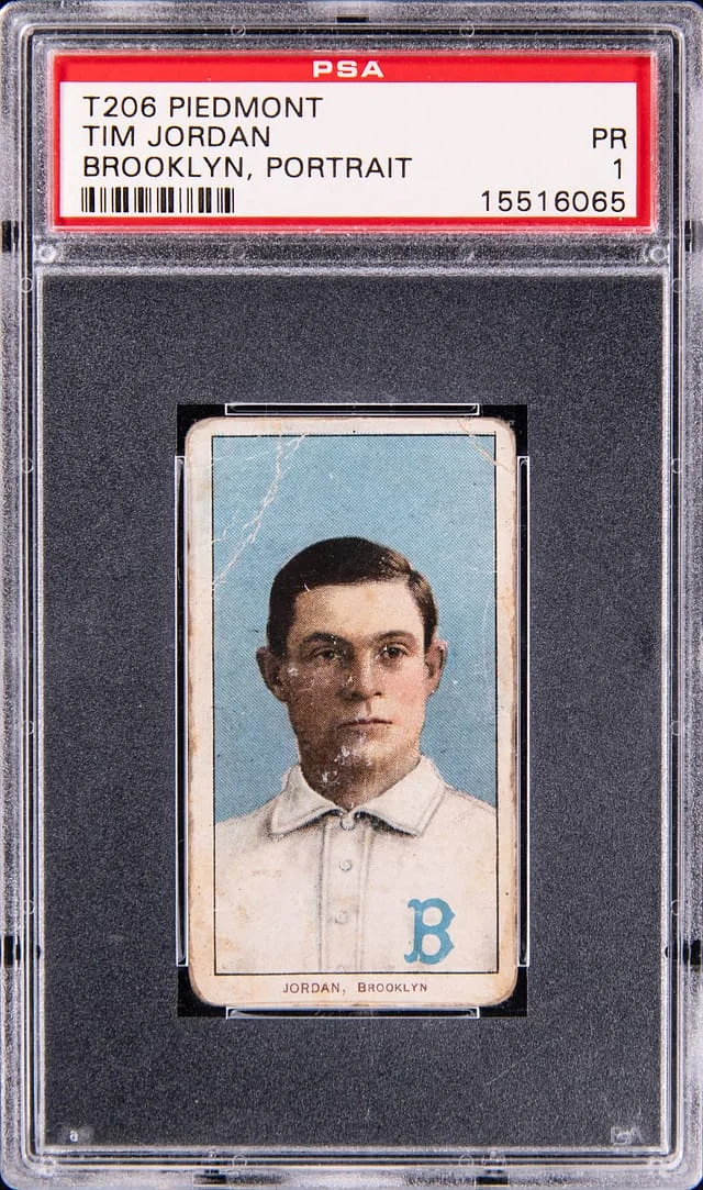 1909-11 T206 Tim Jordan (Portrait) Piedmont Brooklyn #NNO card image