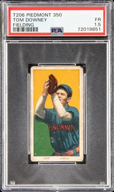 1909-11 T206 Tom Downey White Border #no-number card image