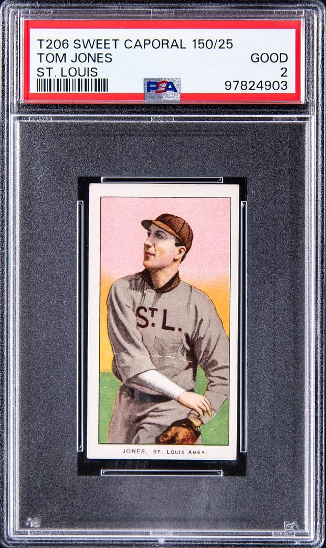 1909-11 T206 Tom Jones, St. Louis White Border #no-number card image