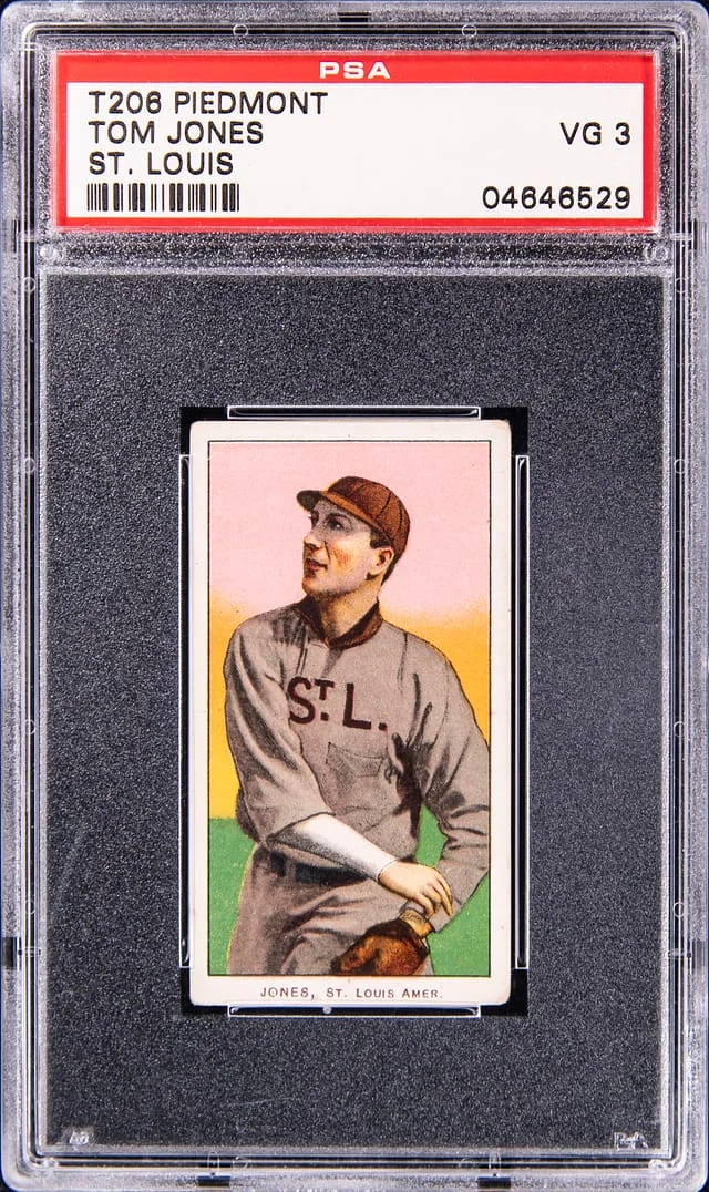 1909-11 T206 Tom Jones, St. Louis - Piedmont White Border #no-number card image