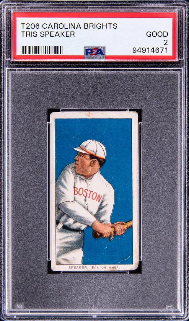 1909-11 T206 Tris Speaker - Carolina Brights Back White Border #no-number card image