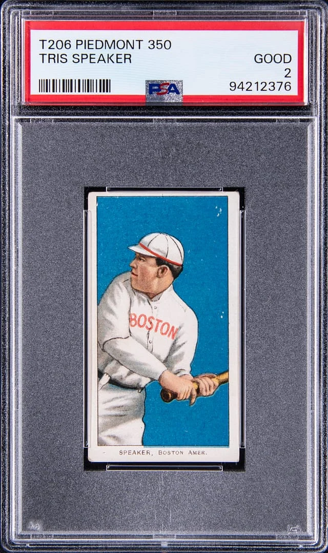 1909-11 T206 Tris Speaker Piedmont 350 White Border #no-number card image