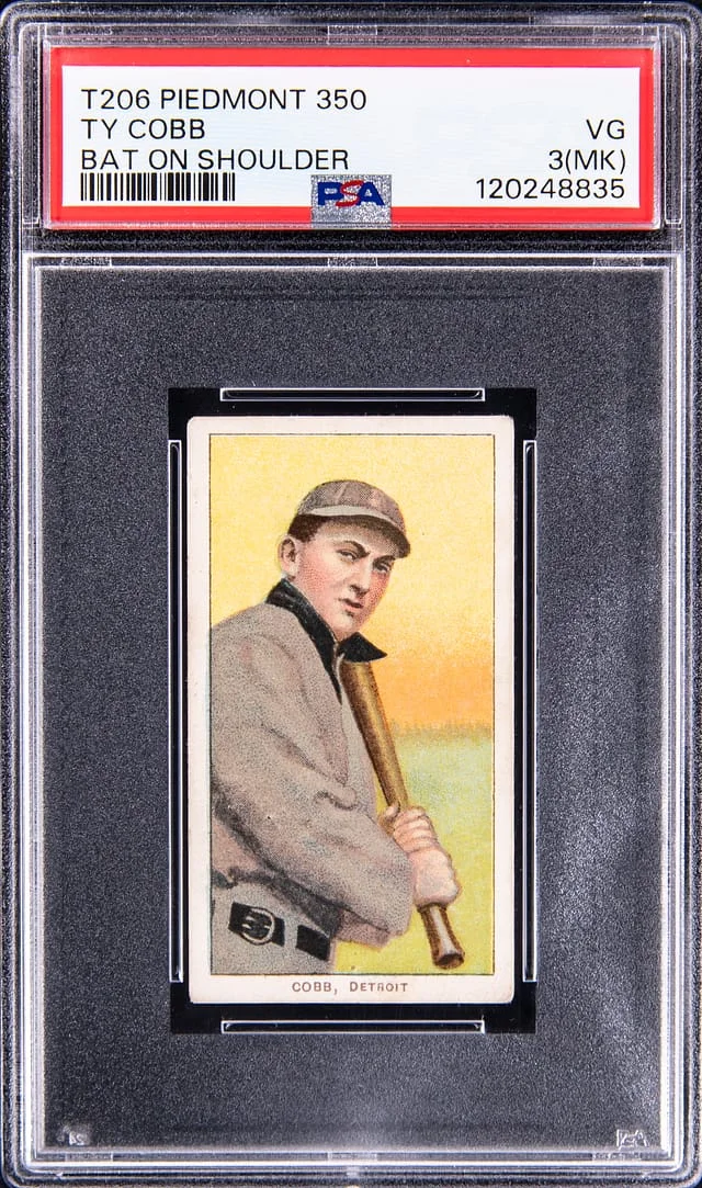 1909-11 T206 Ty Cobb, Bat On Shoulder - Piedmont/350 White Border #no-number card image
