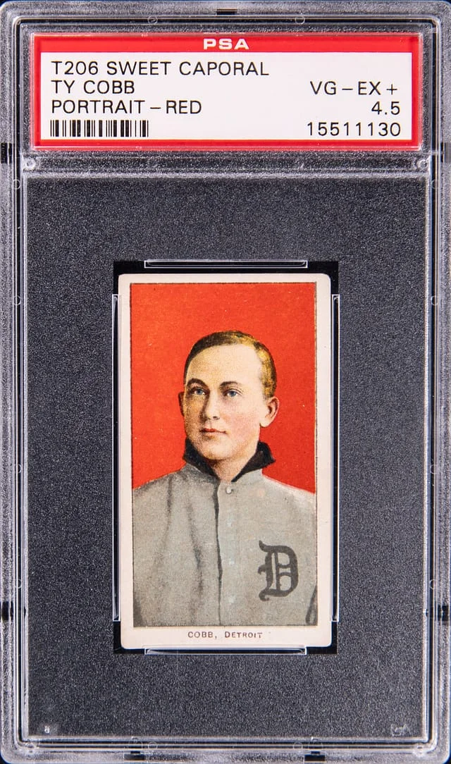 1909-11 T206 Ty Cobb, Portrait, Red - Sweet Caporal 350 White Border #no-number card image