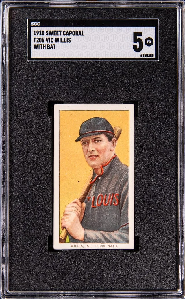 1909-11 T206 Vic Willis, With Bat - Sweet Caporal White Border #no-number card image