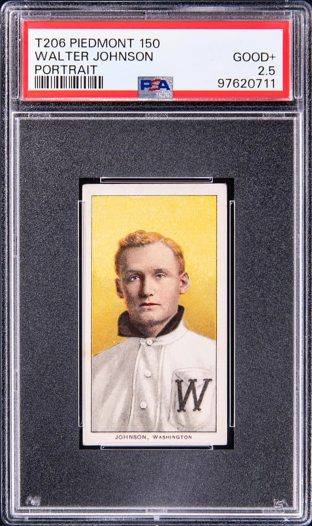 1909-11 T206 Walter Johnson, Portrait - Piedmont 150 White Border #no-number card image