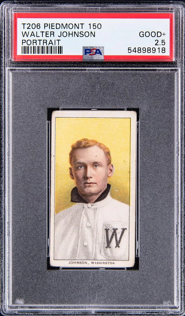 1909-11 T206 Walter Johnson, Portrait - Piedmont/150 White Border #no-number card image