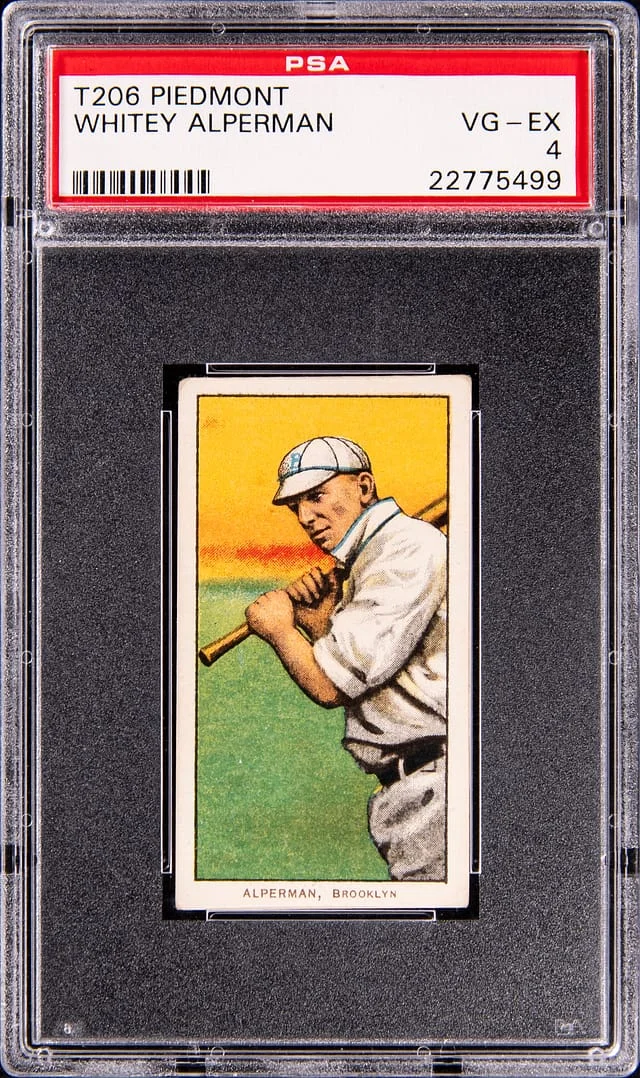 1909-11 T206 Whitey Alperman - Piedmont White Border #no-number card image