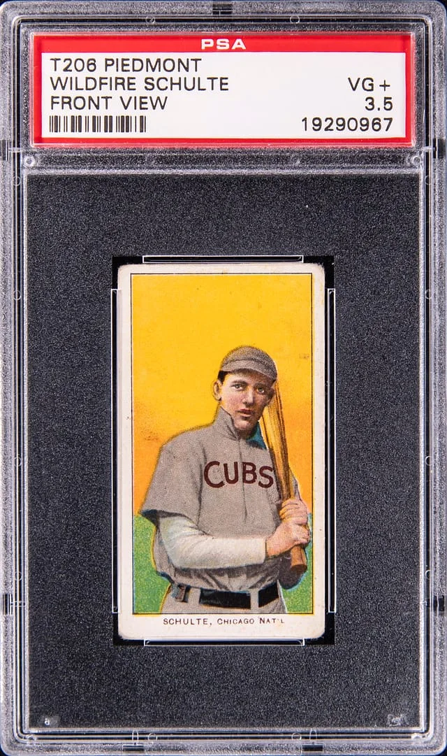 1909-11 T206 Wildfire Schulte, Front View - Piedmont White Border #no-number card image
