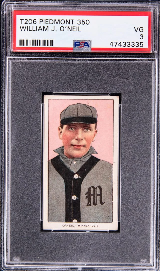 1909-11 T206 William J. O'Neil - Piedmont 350 White Border #no-number card image