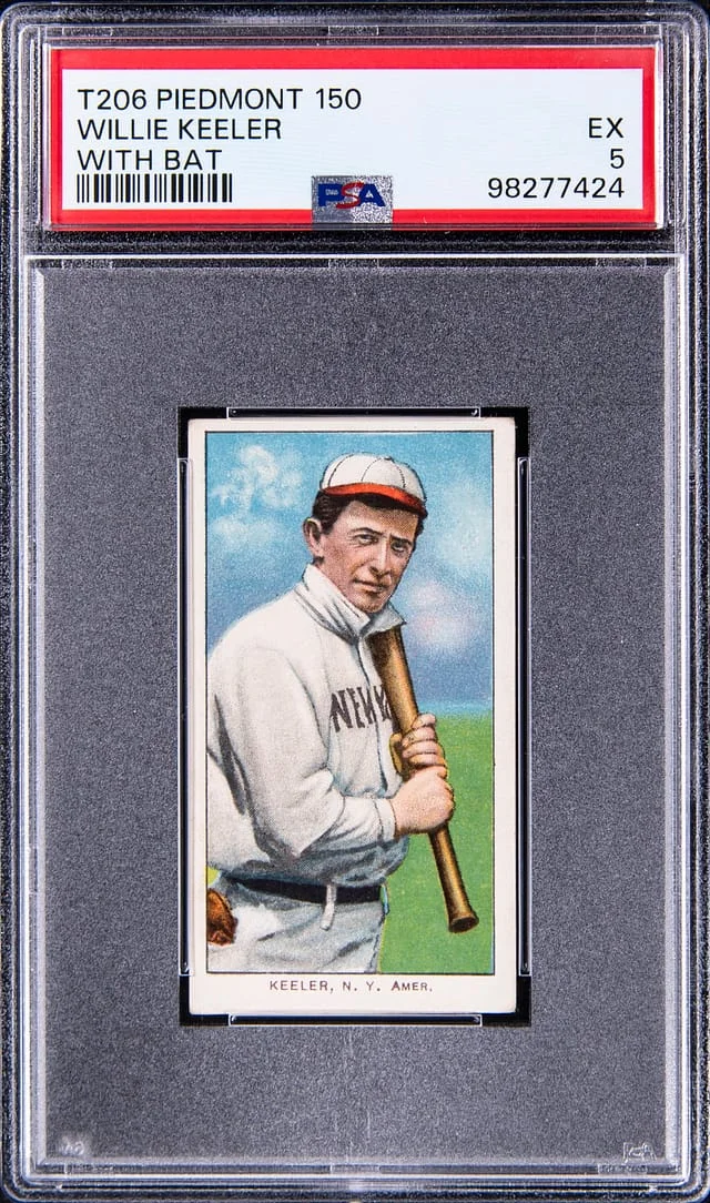 1909-11 T206 Willie Keeler, With Bat - Piedmont 150 White Border #no-number card image
