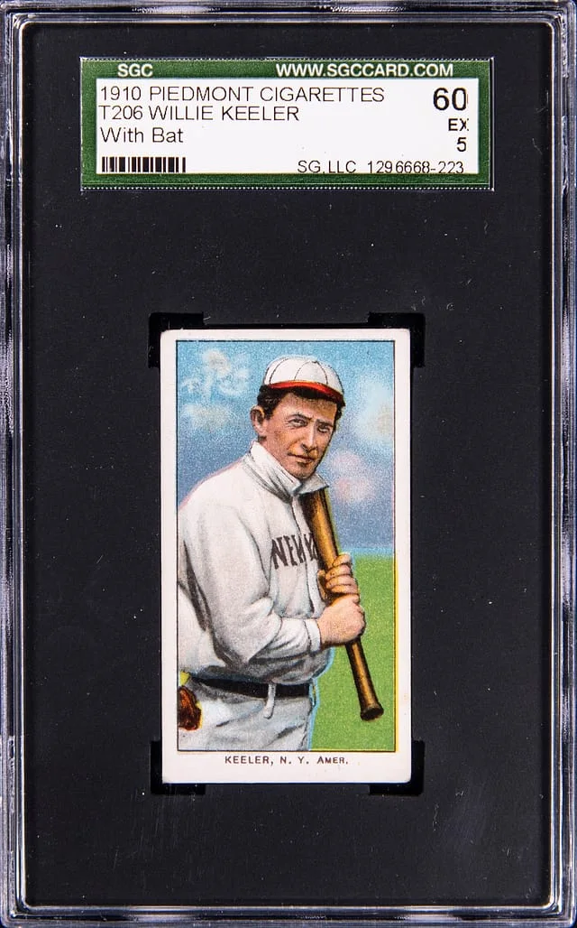 1909-11 T206 Willie Keeler, With Bat - Piedmont/350 White Border #no-number card image