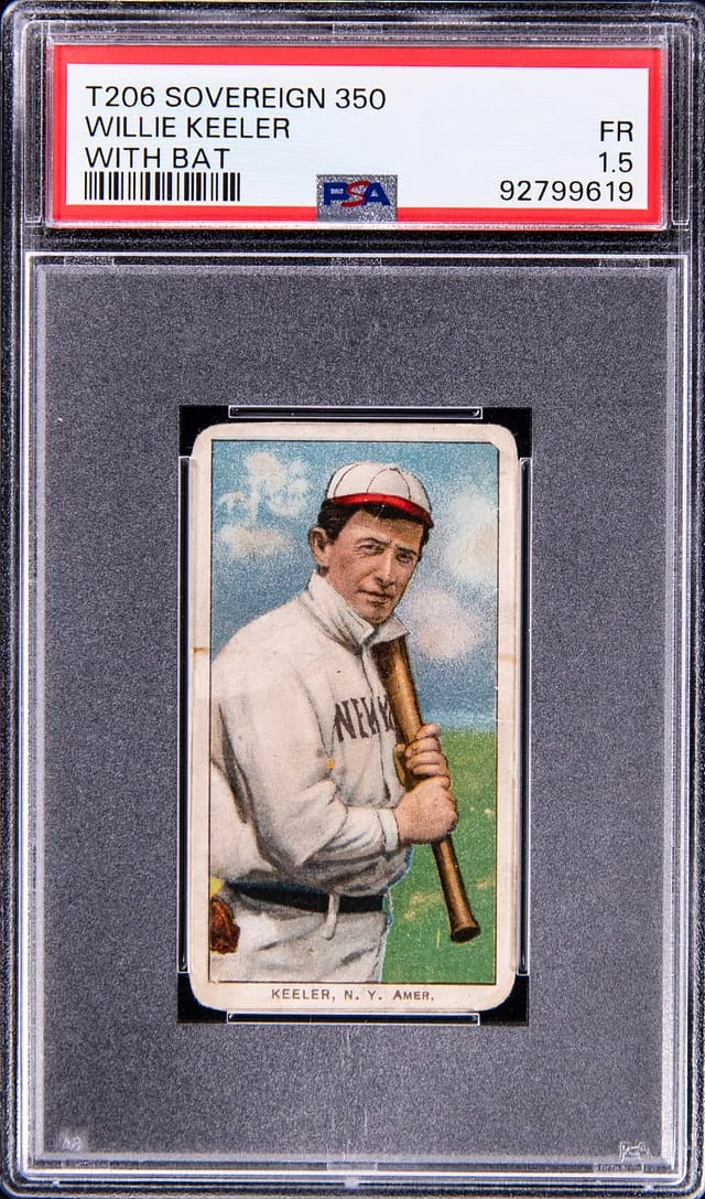 1909-11 T206 Willie Keller (With Bat) Sovereign 350 #NNO card image