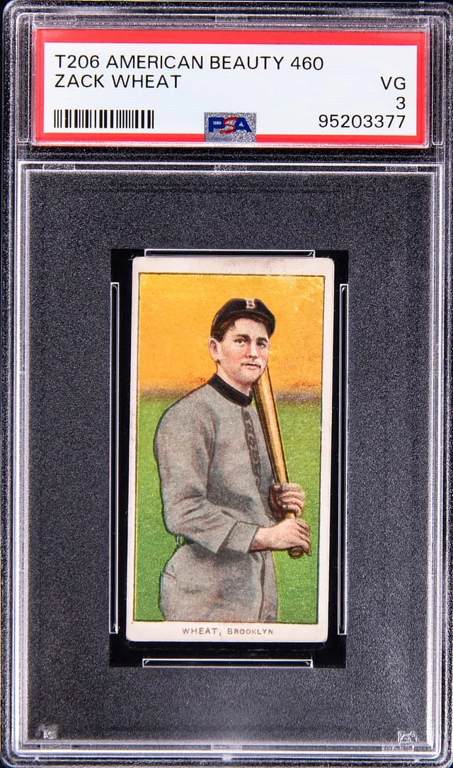 1909-11 T206 Zack Wheat - American Beauty 460 White Border #no-number card image