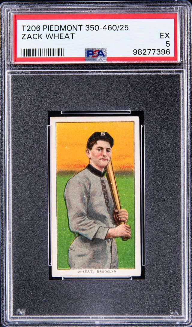 1909-11 T206 Zack Wheat - Piedmont 350-460/25 White Border #no-number card image