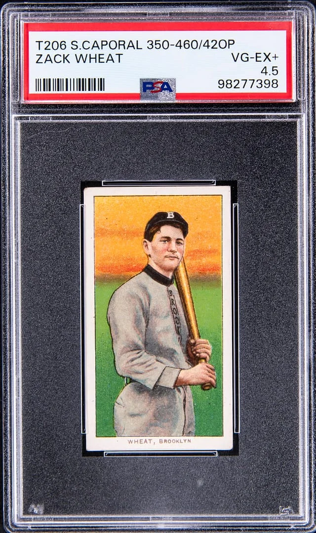 1909-11 T206 Zack Wheat - Sweet Caporal 350-460/42OP White Border #no-number card image