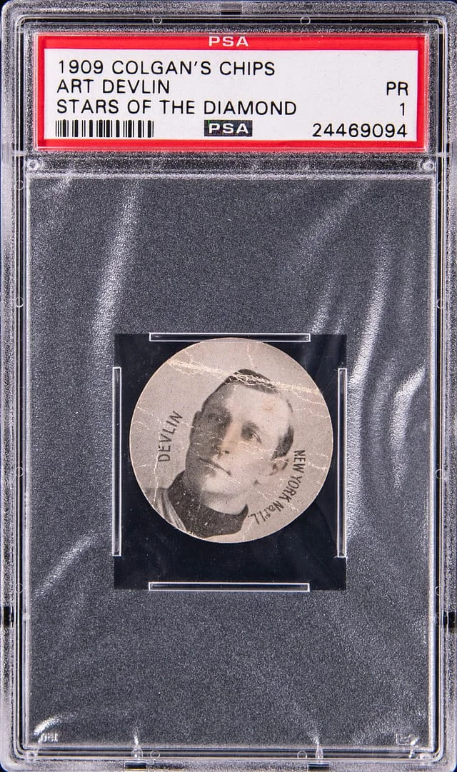 1909 Colgan's Chips Stars of the Diamond Art Devlin #NNO card image