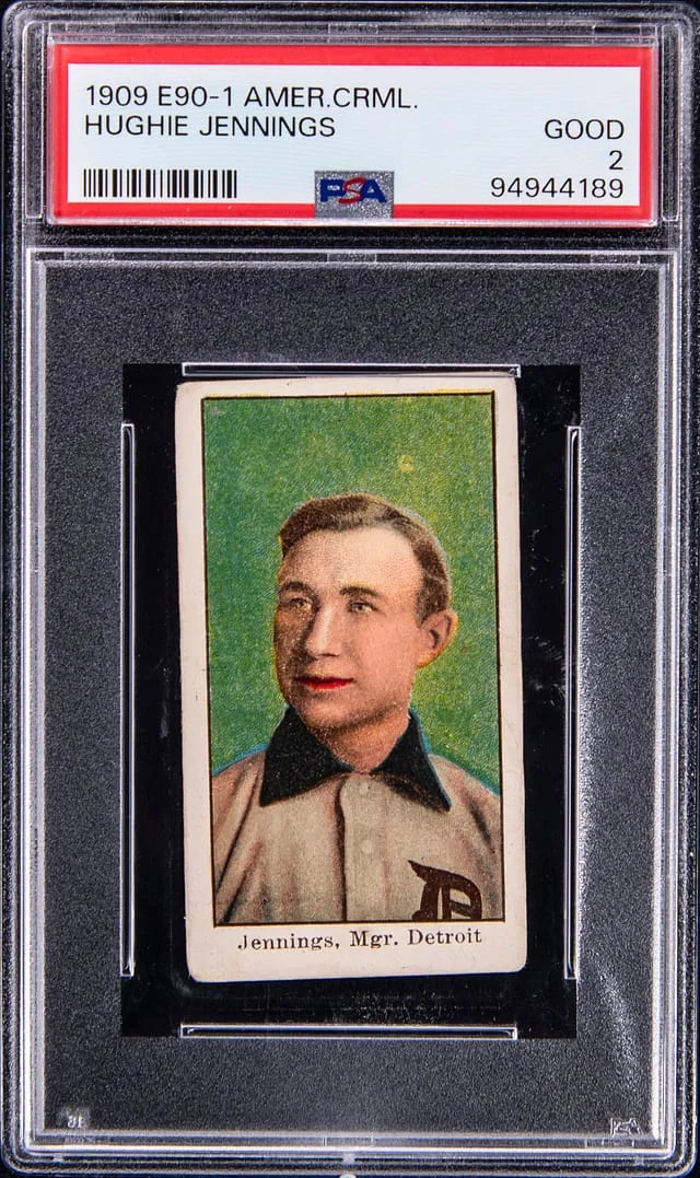 1909 E90-1 American Caramel Hughie Jennings #no-number card image