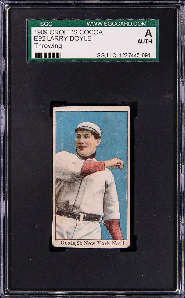 1909 E92 Croft's Cocoa Larry Doyle (Throwing) #NNO card image